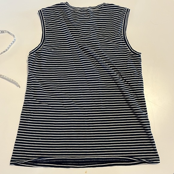 Niki Lotan Blue and White Stripped Muscle Tee - S - Picture 4 of 5